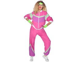 Mens Costume 80's Joggersuit Pink X