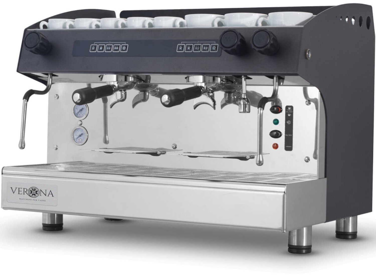 HENDI Koffiemachine Julia – 2-groeps – automatisch – 230V/3700W – 665x563x(H)530mm