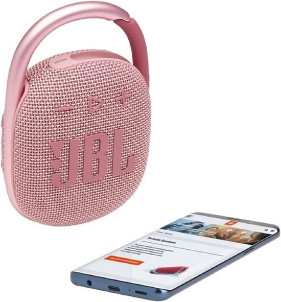 JBL 2 Pack Clip 4 - Draadloze Bluetooth-speakers - Waterdichte bundel (Roze) — afbeelding 2