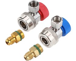 R134 A/C Snelkoppelingsadapter - Hoog-laag koppelingsadapter - Voor auto airconditioning - Eenvoudig te gebruiken - ServiceTopper