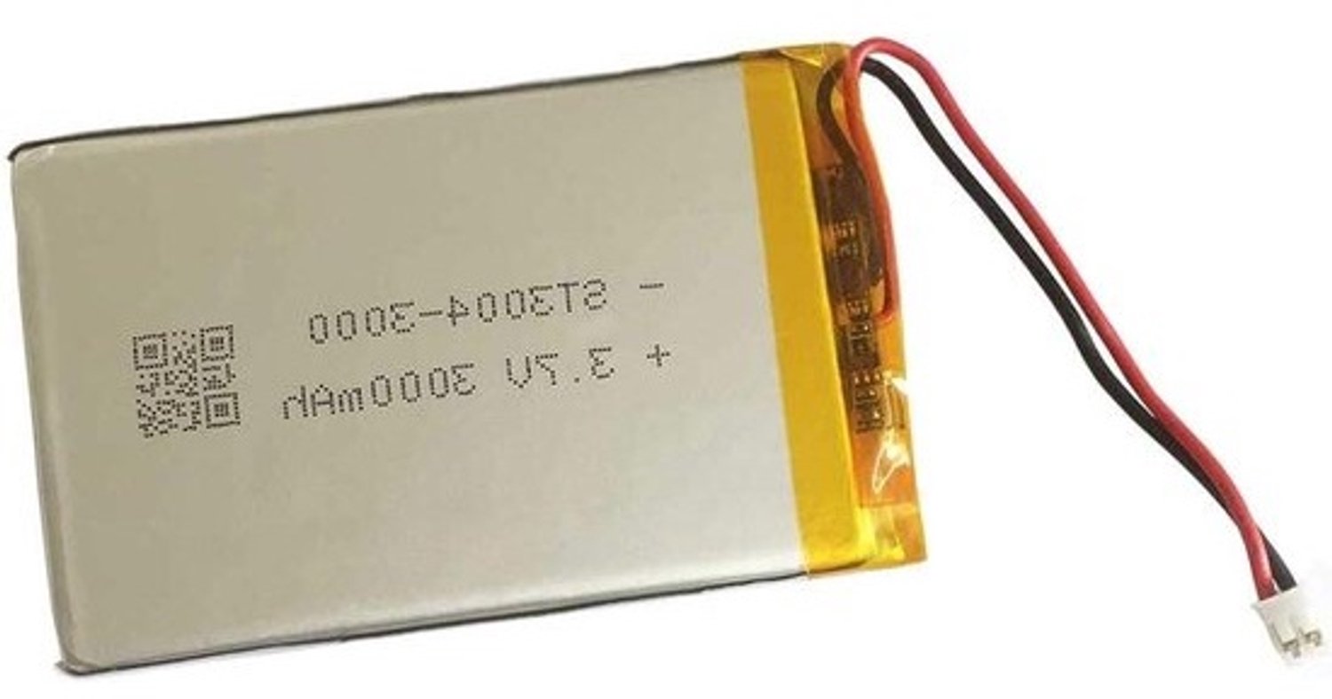 Vervangende batterij - Accu voor spiegel - Spiegel met sensor opladen - Hogere capaciteit - 3000 mAh - Zwart