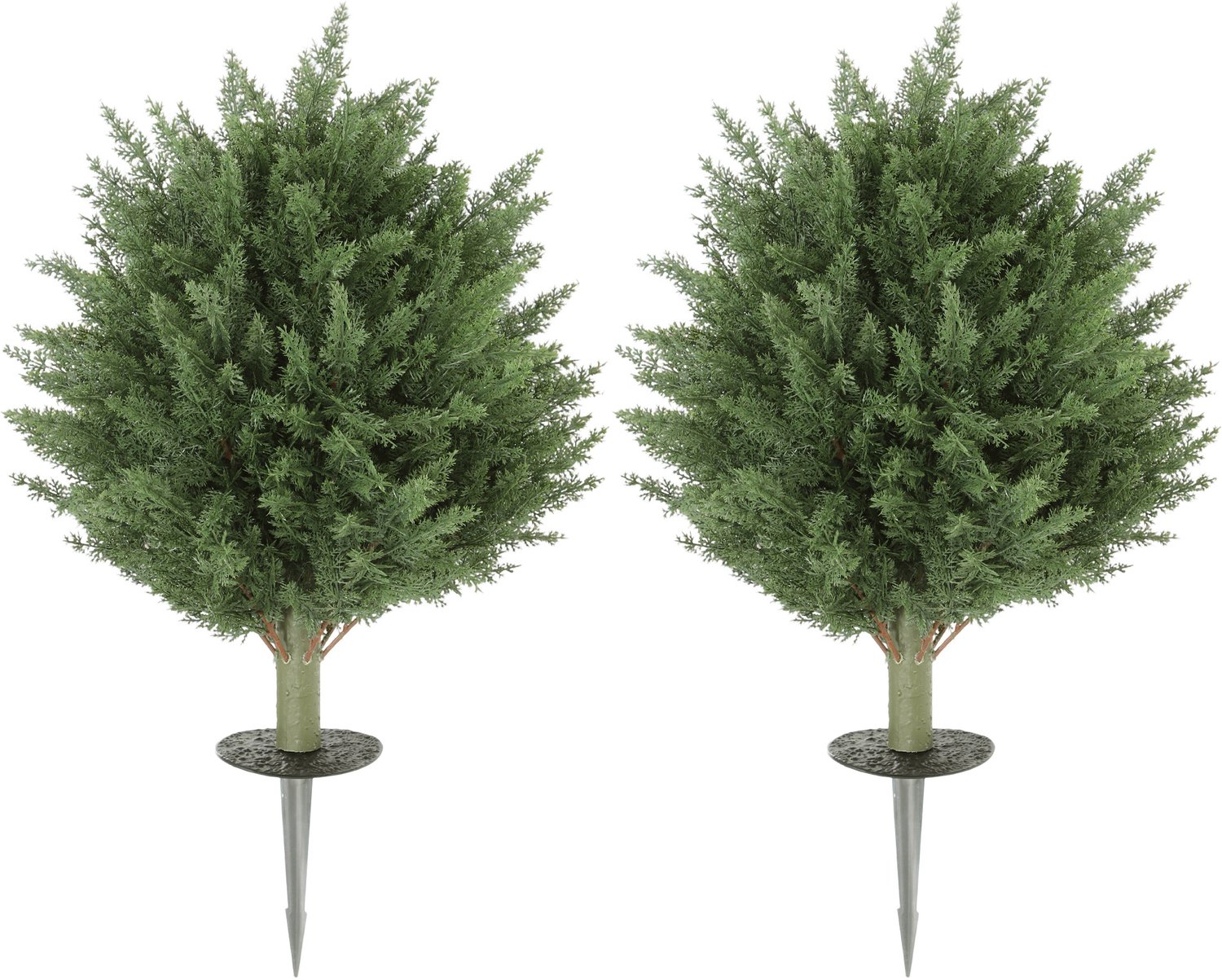 Homona Kunstplant Zypressenboom - Set van 2 - UV-bestendig - Ø40 x 60 cm - Groen