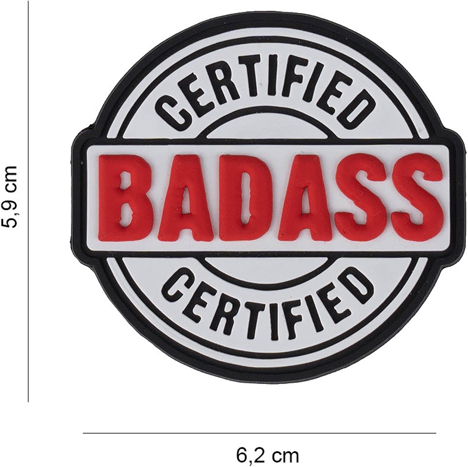 Embleem 3D PVC Certified BadAss #6065