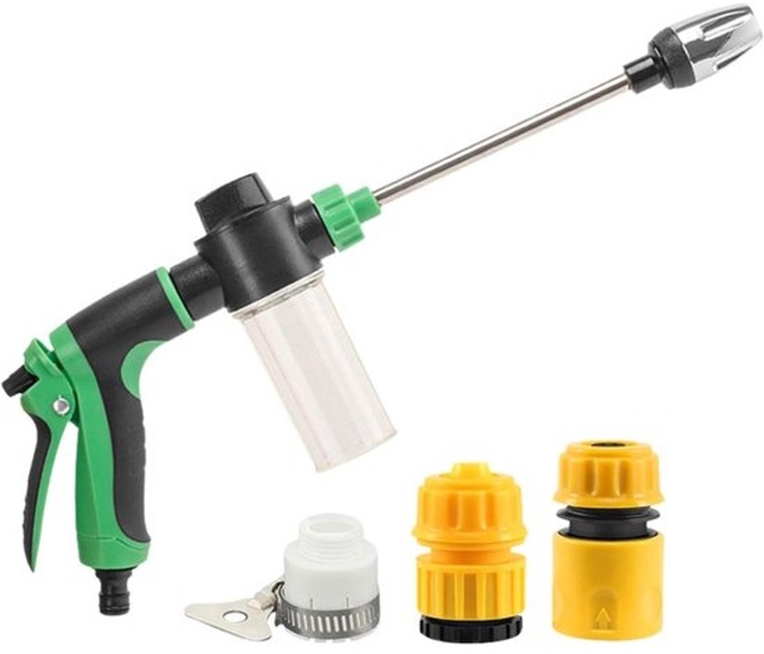 Mini Power Washer - Draagbare schrobber - Voor schoonmaakwerk - Drievoudige snelheidsstraal - 16 Inch - Groen