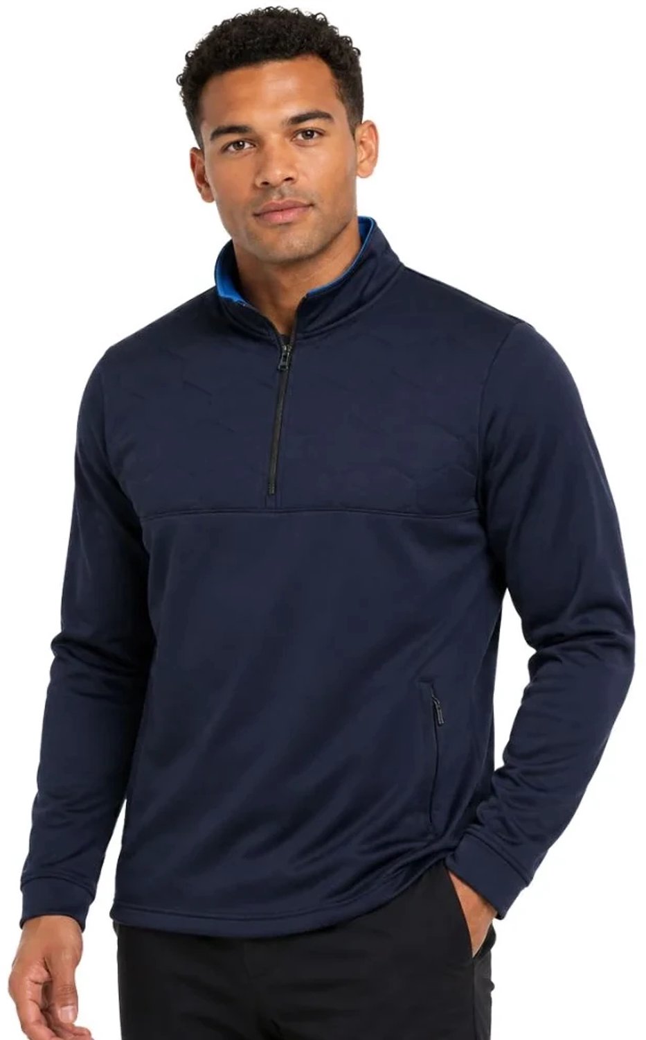 Island Quilted Lined Heren Top Layer Blauw