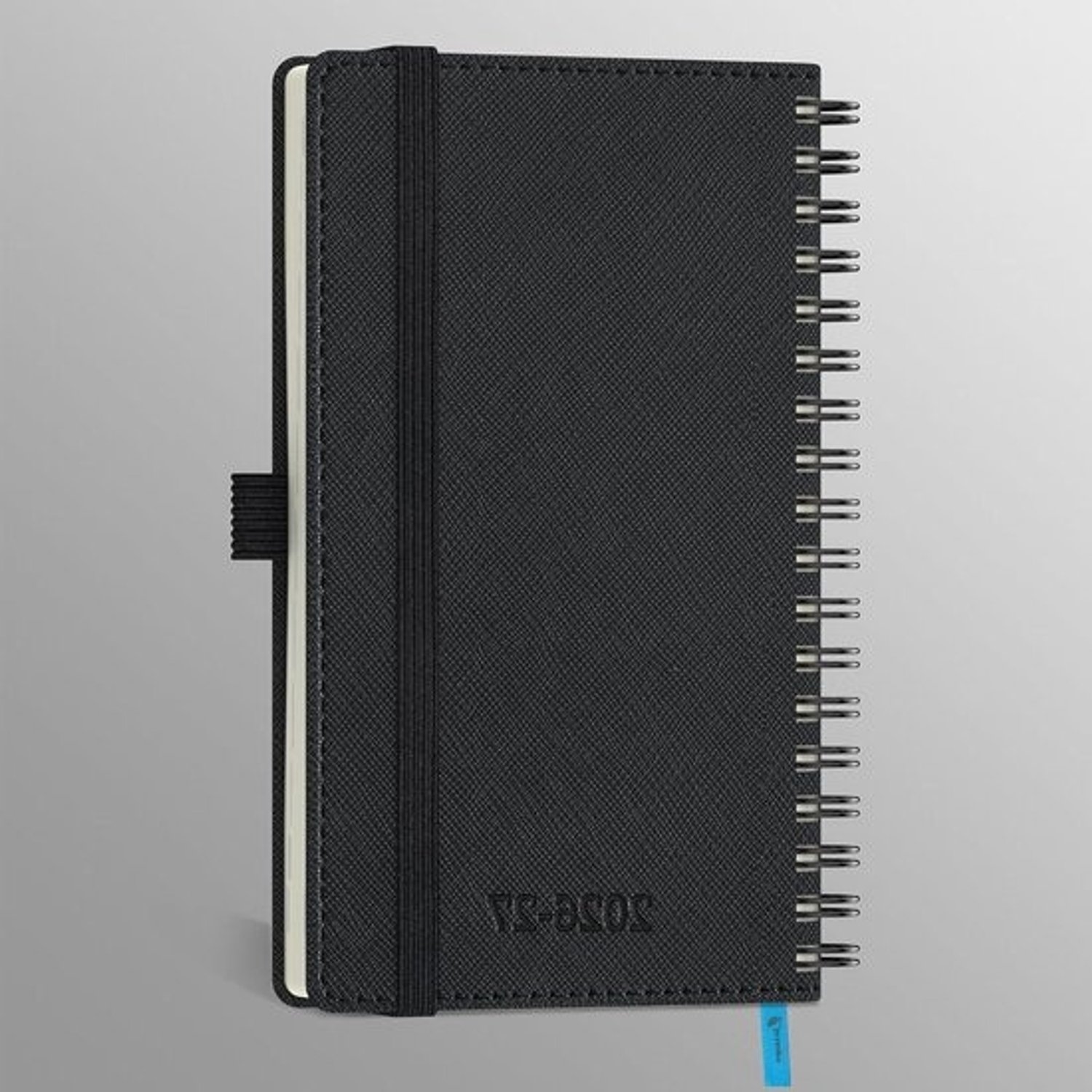 Agenda 2026 2027 - Weekplanner en notitieboek - Dagelijkse planning - 18 maanden overzicht - Kleine A6-boekagenda - Zwart