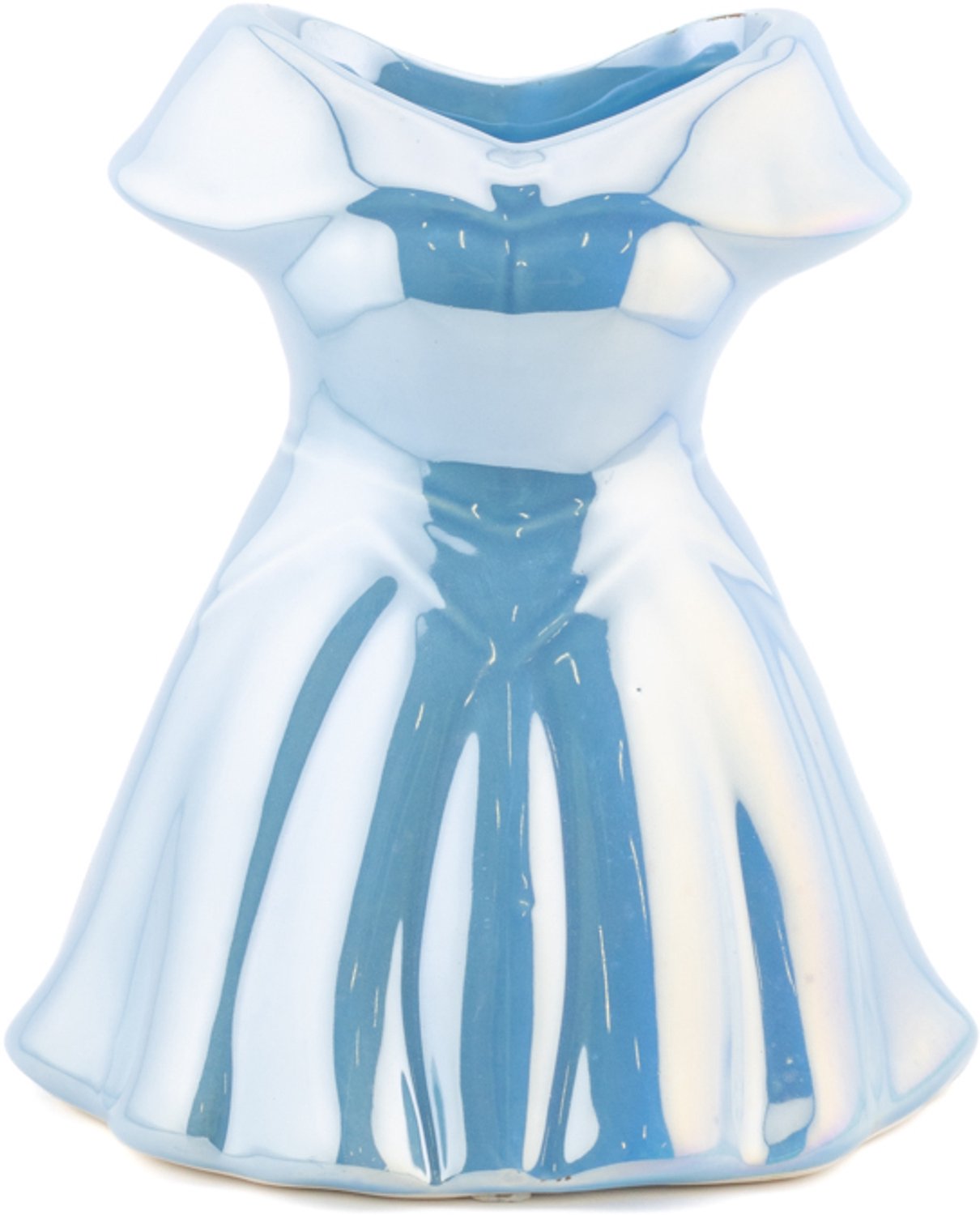 Aardewerk vaas Princess dress blauw