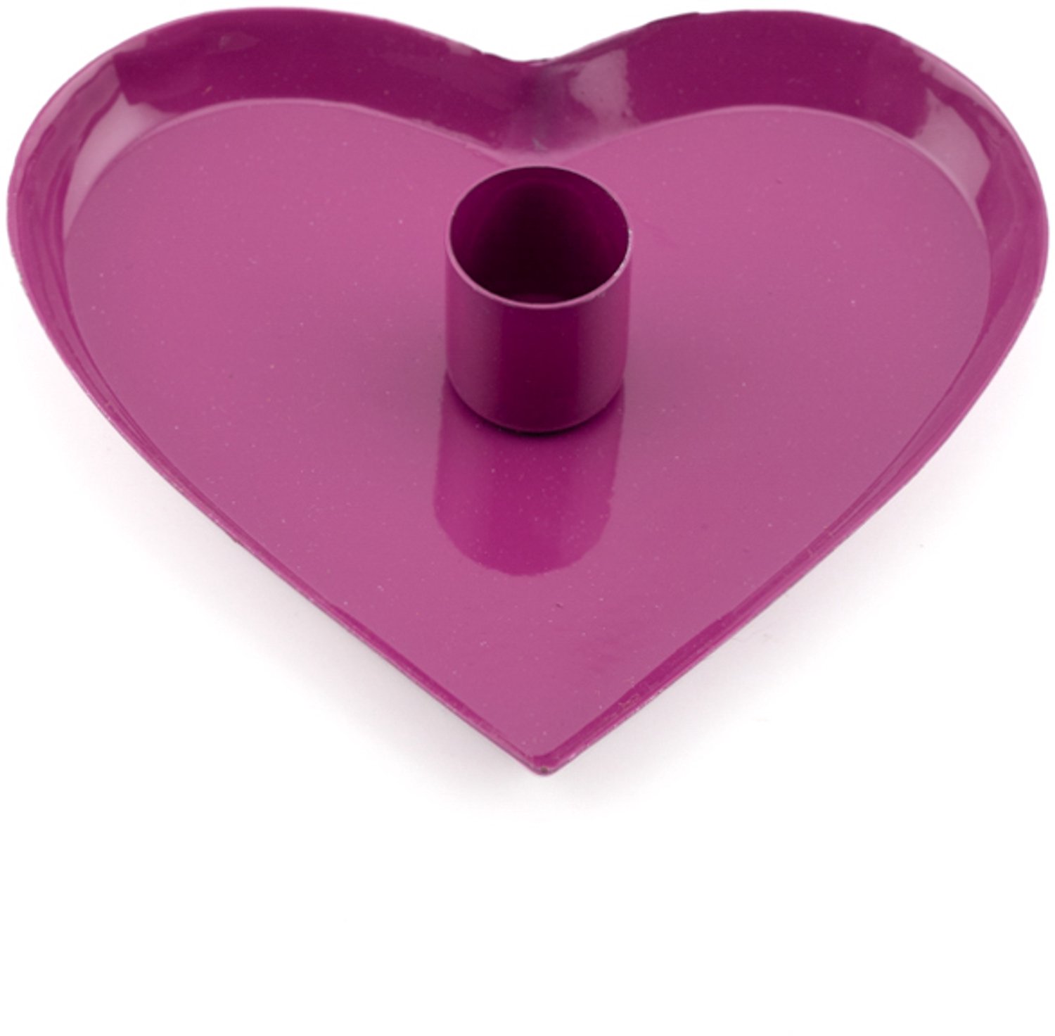 Kaarsenstandaard hart fuchsia 13cm