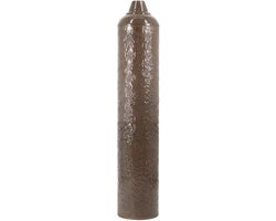 Metalen vaas striped pink stone