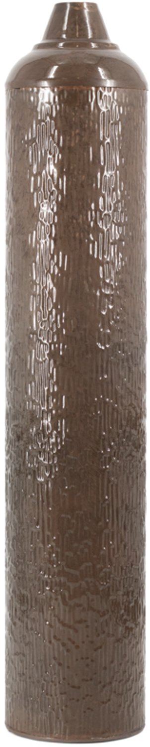 Metalen vaas striped pink stone