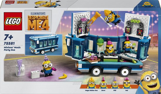 LEGO Verschrikkelijke ikke 4 Muzikale feestbus van de Minions Speelgoed voor Kinderen 75581