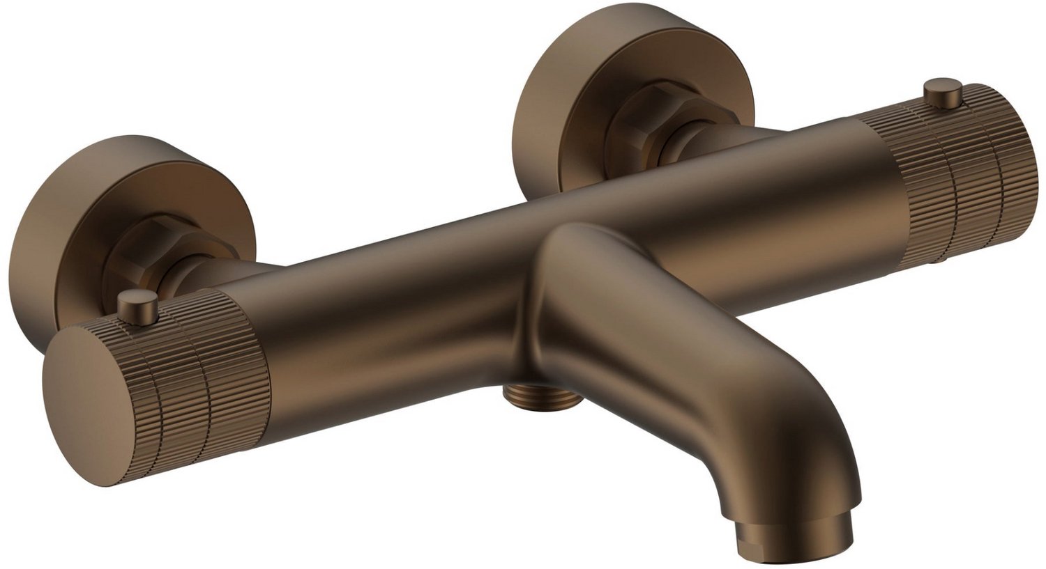 STRIA Thermostatische badmengkraan - Opbouw 150mm hartafstand - Geborsteld bruin brons