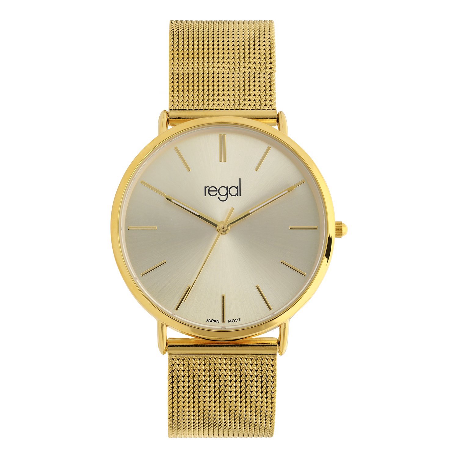 Lucardi Dames Regal Dames Horloge Goudkleurig - Horloge - Staal - Goudkleurig - 40 mm