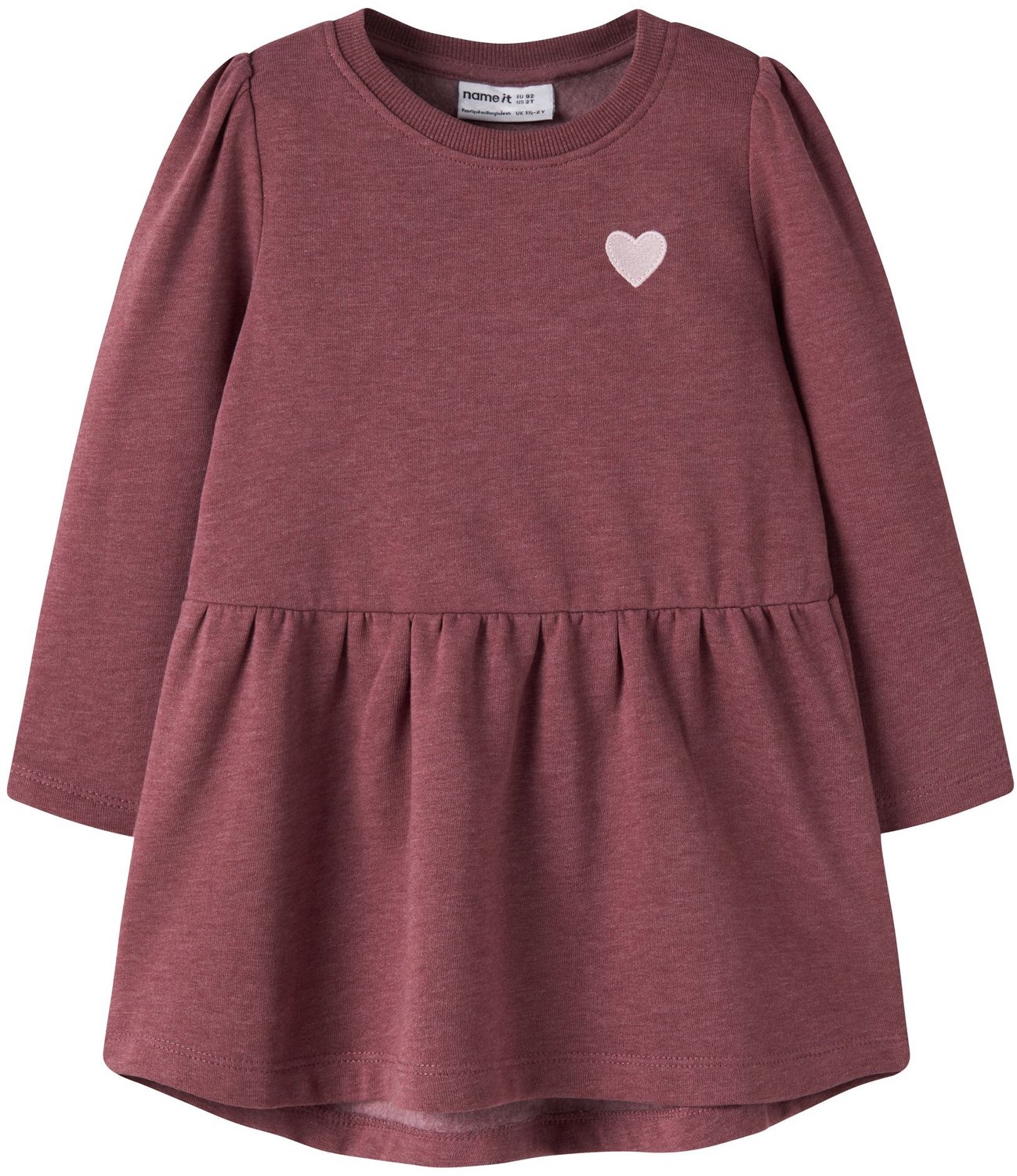NAME IT - NMFVIMA LS SWE DRESS BRU Meisjes Jurk