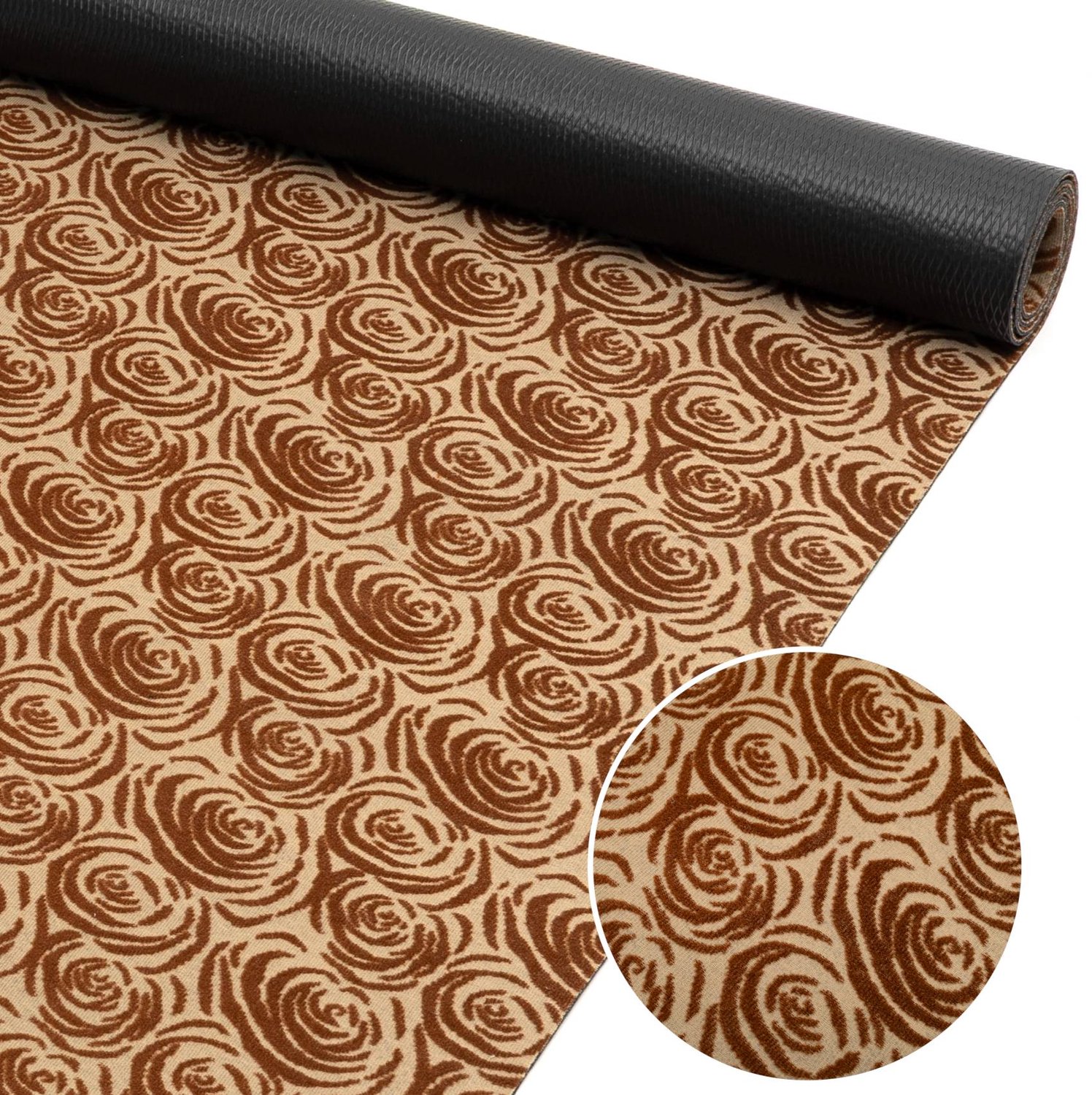 ANRO Keukenloper Clara Beige 180x100cm – Tapijtloper Wasbaar Antislip Gangloper Hal Laagpolig