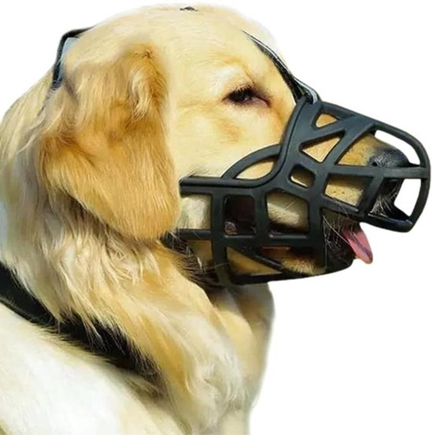 Muilkorf voor honden - Hondenmondkap - Voor veiligheid en kalmte - Ademend en drinken blijft mogelijk - Maat 5 - Zwart