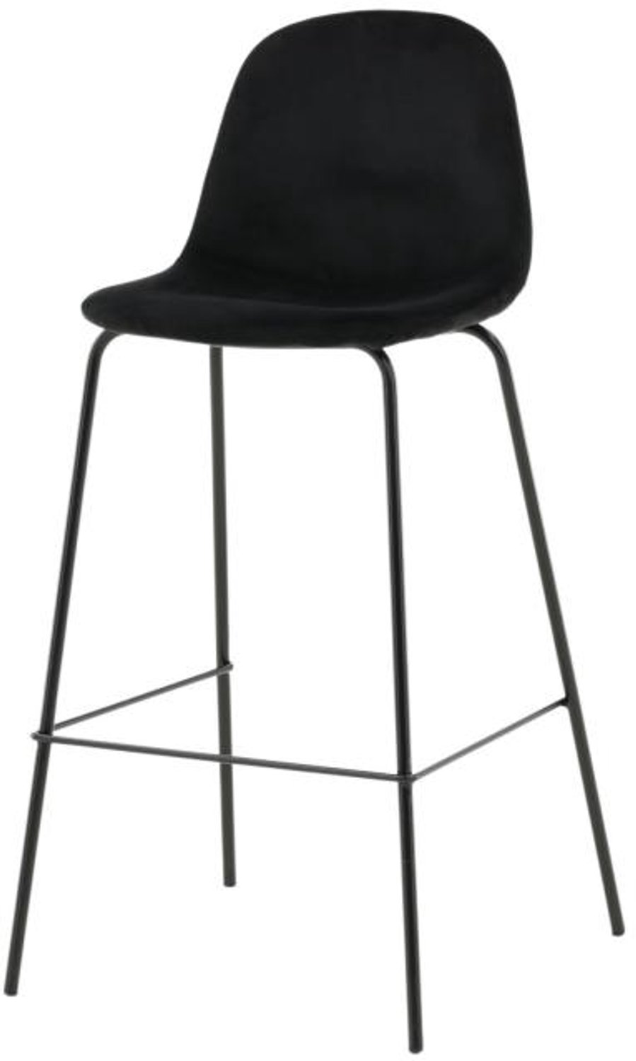 Svea Selo barkruk 77 cm - velvet - zwart