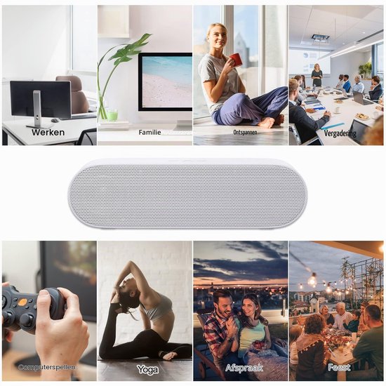 USB-luidspreker soundbar, draagbare USB-computerluidspreker, mini-soundbar, kleine luidspreker voor telefoon, notebook, pc, desktop - plug and play (grijs) — afbeelding 5