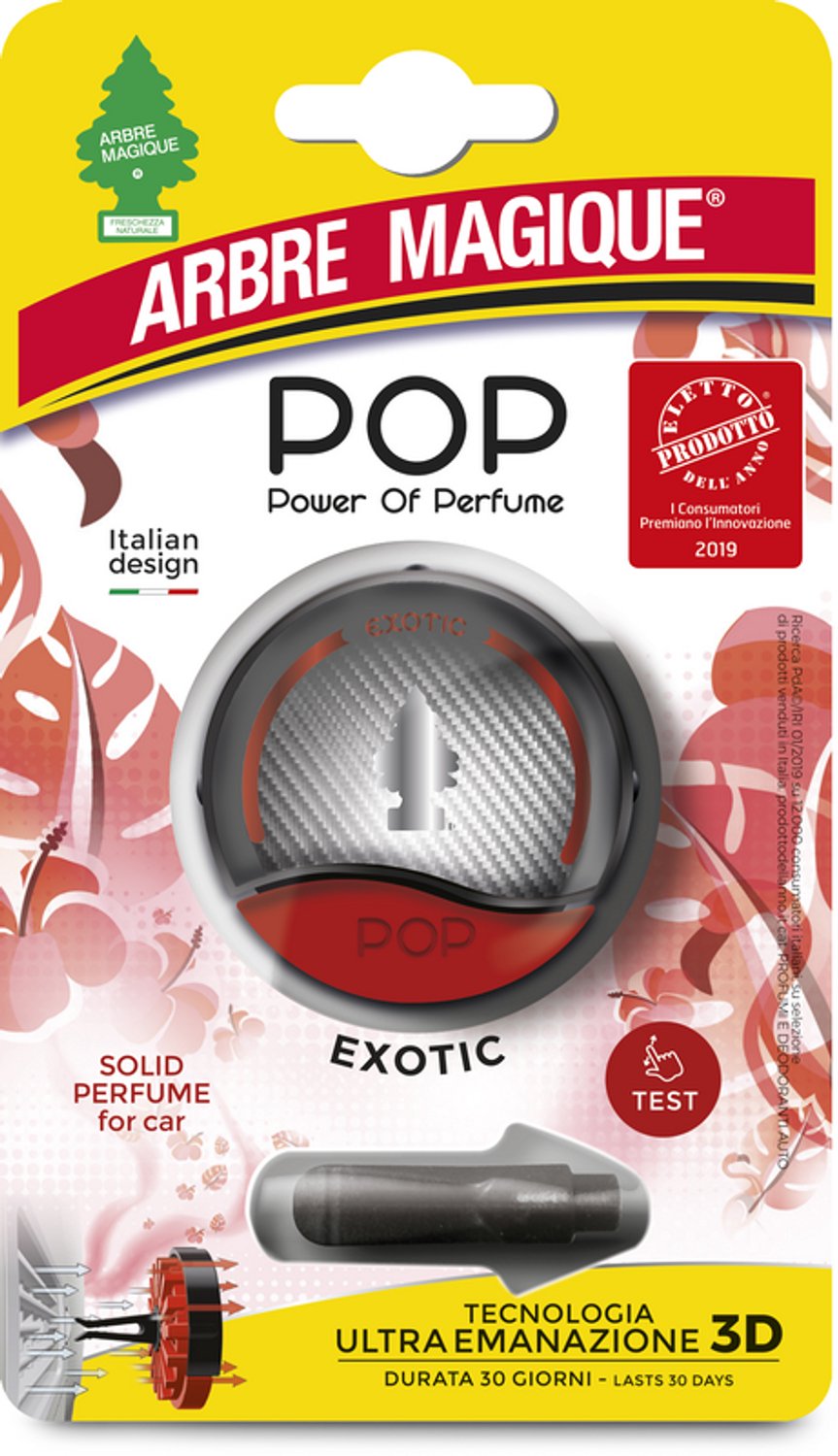 2x auto luchtverfrisser - Arbre Magique POP Exotic - 3D - Auto parfum - Auto geurhanger - Auto geur - Ventilatie luchtverfrisser - Car air freshener - Exotic - Jonyx