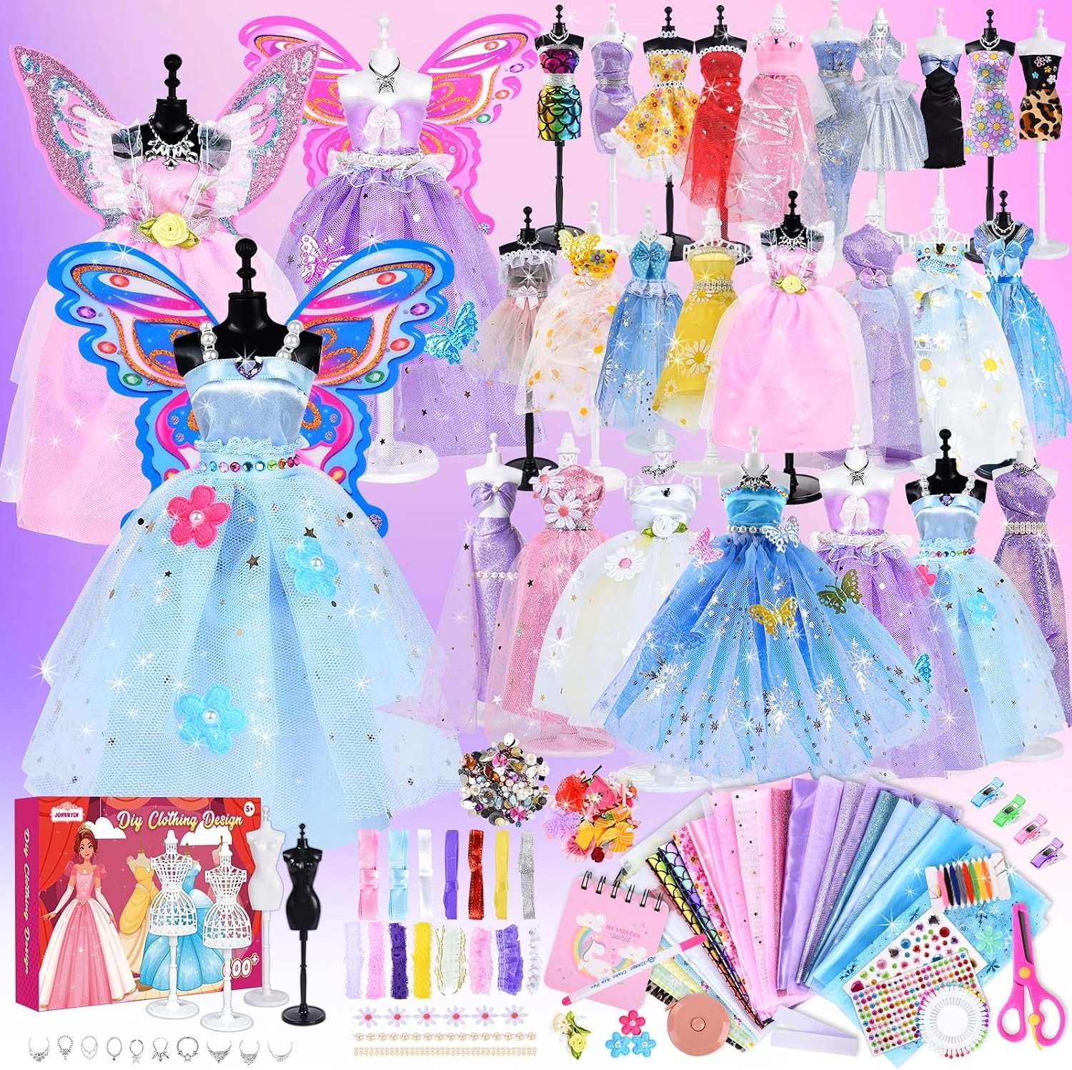 Fashion Designer Kit - Meisjes - 900+ Ontwerpen - Creatieve Knutselset - Voor Kinderen vanaf 6 Jaar