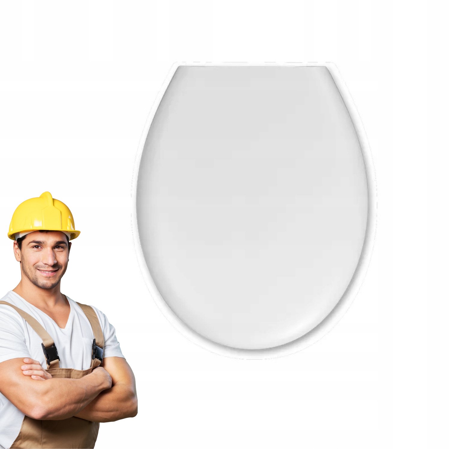 Merkloze Toiletzitting - Duurzaam Polypropyleen, Wit, Universeel
