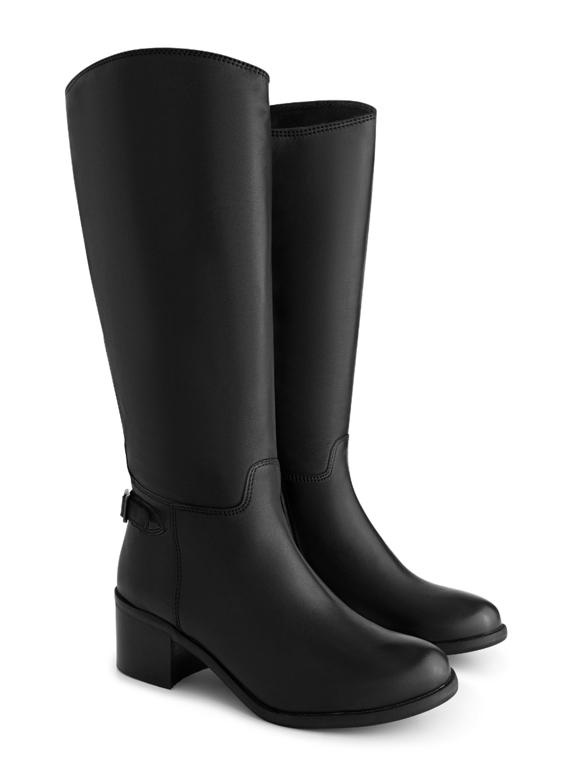Jilsen Dames Laarzen Brede Schacht en Laarzen Brede Kuiten Ayla in Zwart Kuitomtrek 44 cm, schoenmaat 41