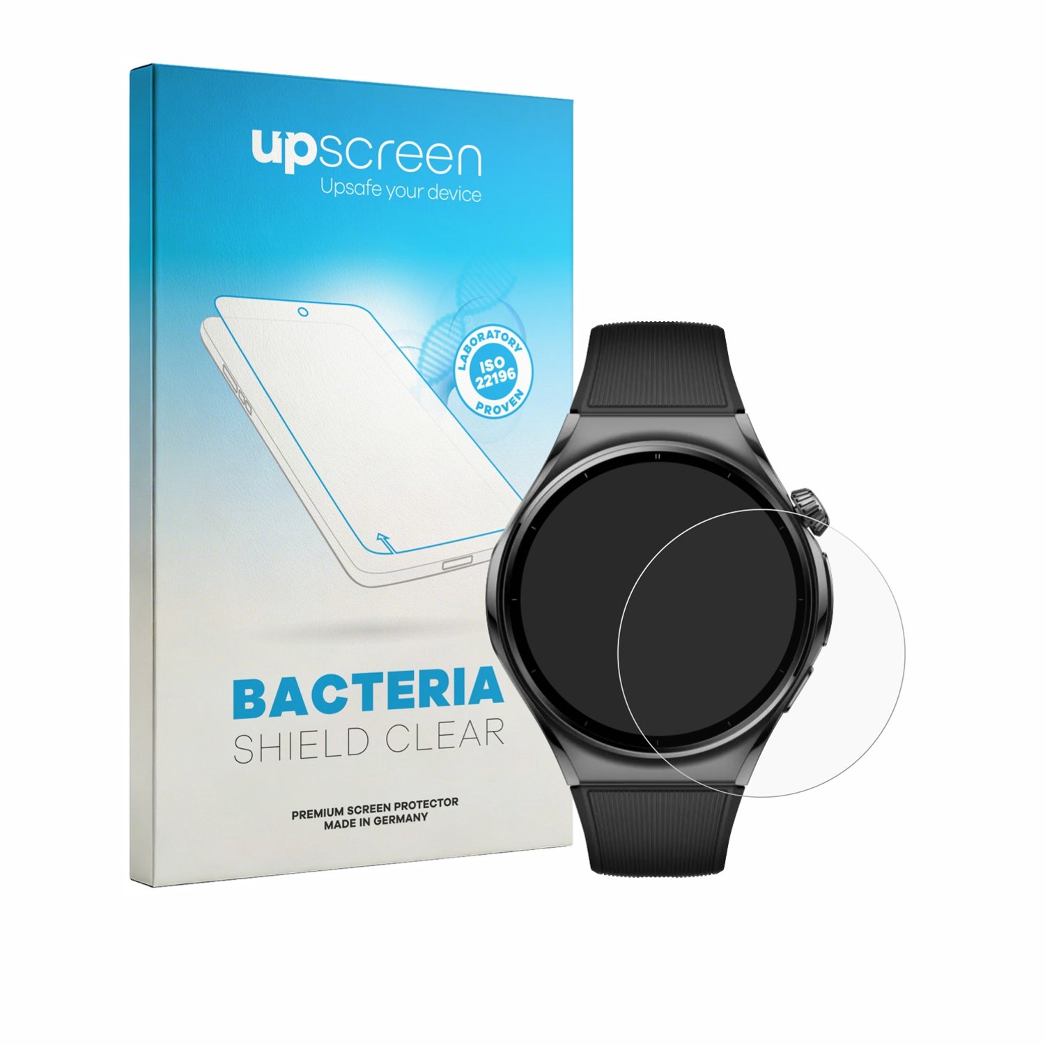 upscreen - Screenprotector voor Huawei Watch 6 46 mm - Folie Beschermfolie transparant antibacterieel