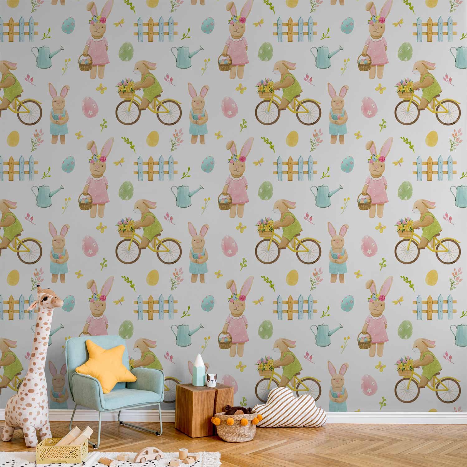 Behang - Bunny Idyll