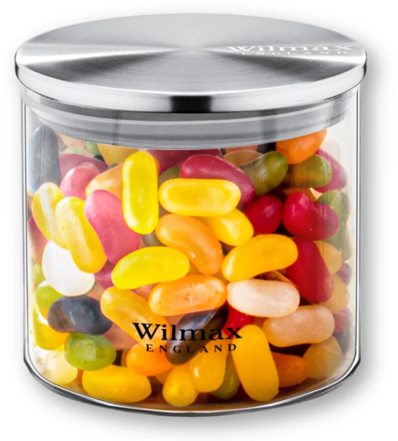 Wilmax Voorraadpot 600 ml met RVS Deksel - Transparant