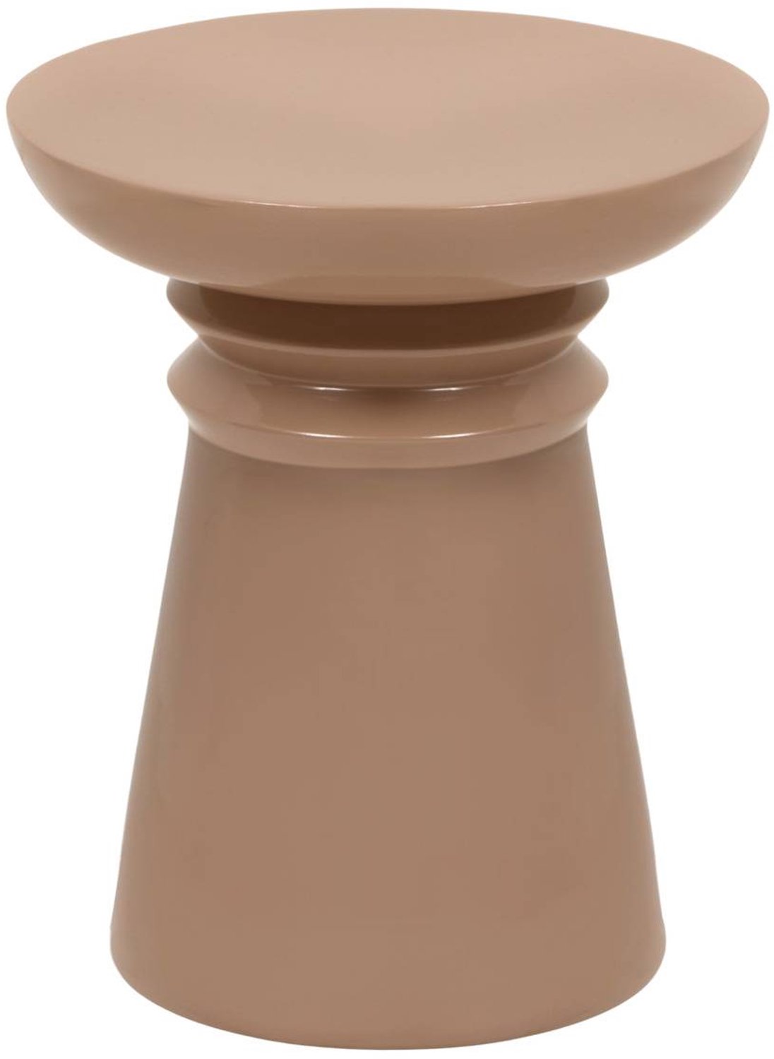 Atmosphera Jaya IJzeren bijzettafel Ø38xH43cm - Mokka