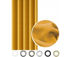 Verduisterende Gordijn Okergeel 200x170 cm - Met Ophangringen