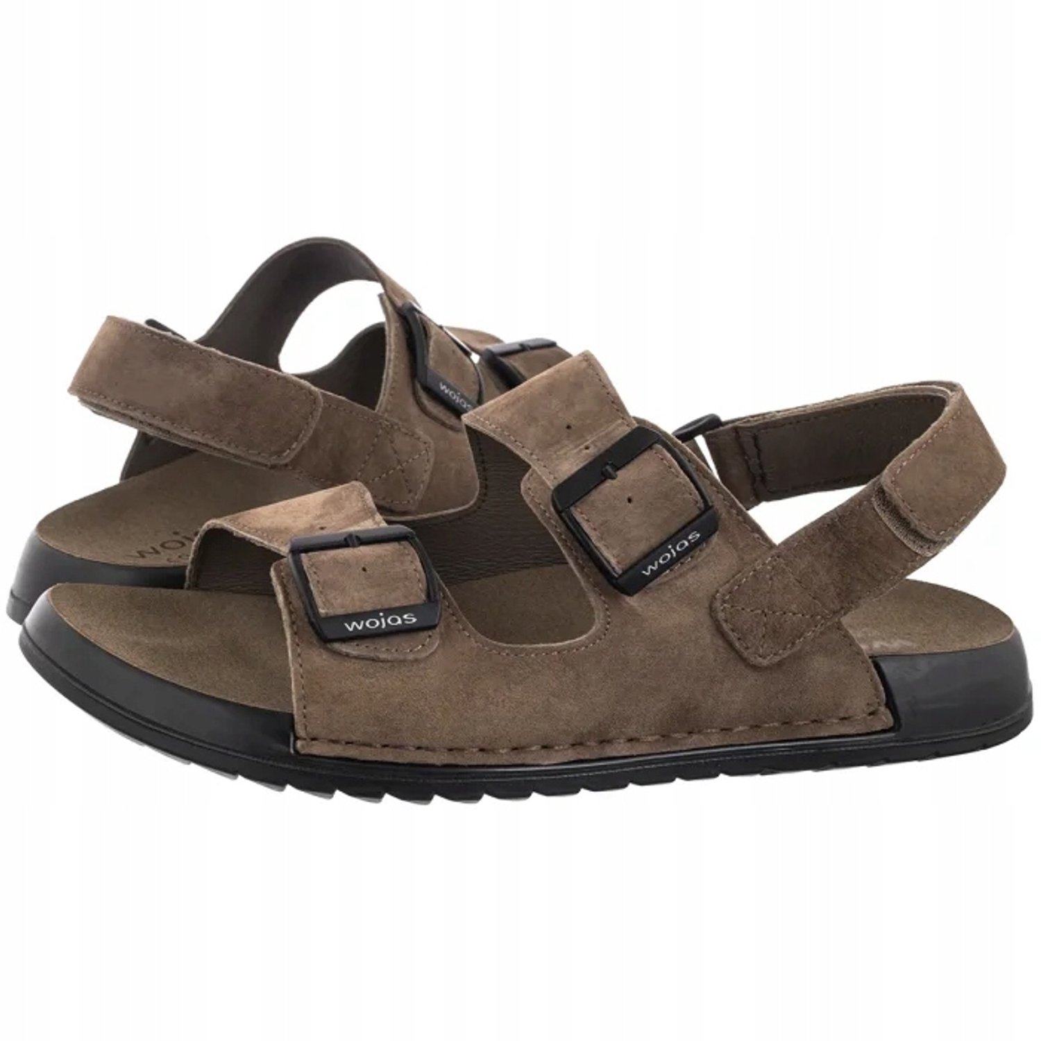 Herensandalen Leer Wojas 29020-24 Klassiek & Comfortabel Bruin