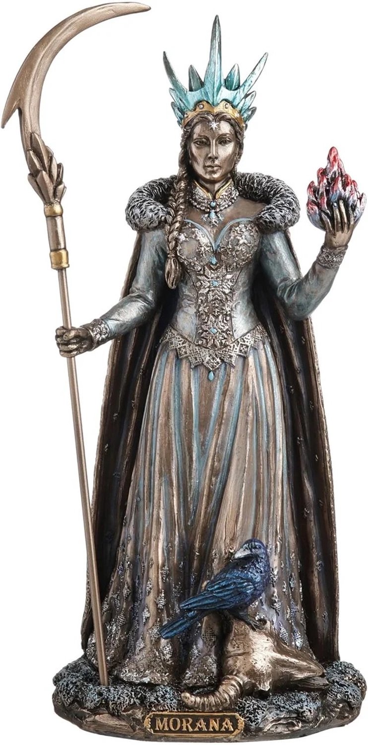 Veronese Design Beeld/figuur - Morana Slavische godin van Winter en Onderwereld - (hxbxd) ca. 24,1cm x 10,7cm x 9,9cm
