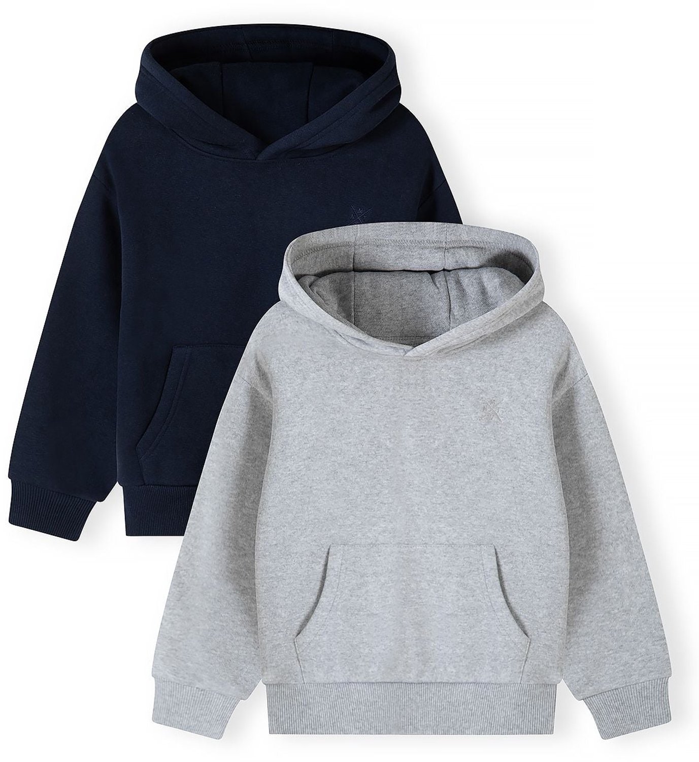 Minoti hoodie jongens – set van 2 – borduursel op de borst – meerkleurig