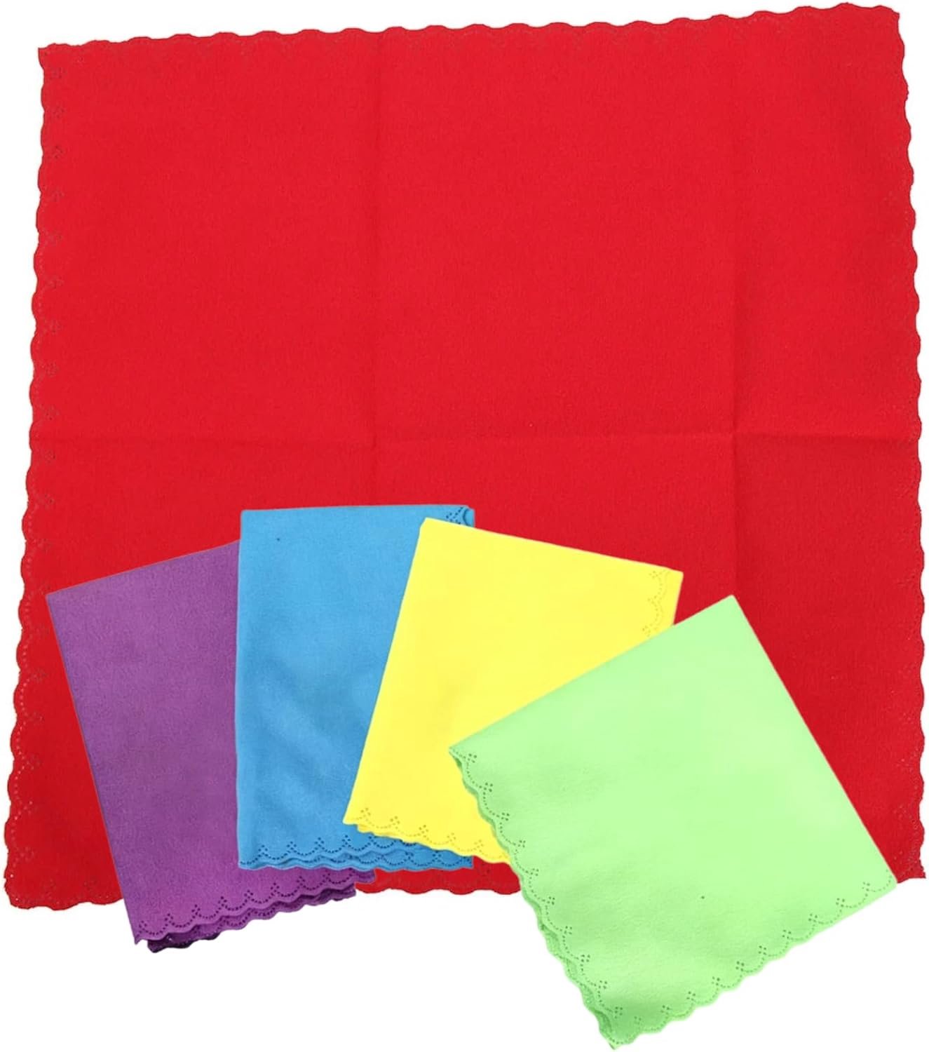Reinigingsdoekje Vijf Kleur Zachte Flanel Microfiber Poetsdoek voor Muziekinstrument Gitaar Piano Viool Sax Klarinet Fluit Universele
