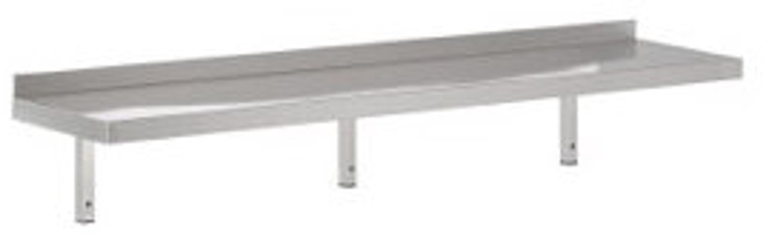 RVS Wandschap met console - 240 x 30cm - Combisteel - 7455.0660