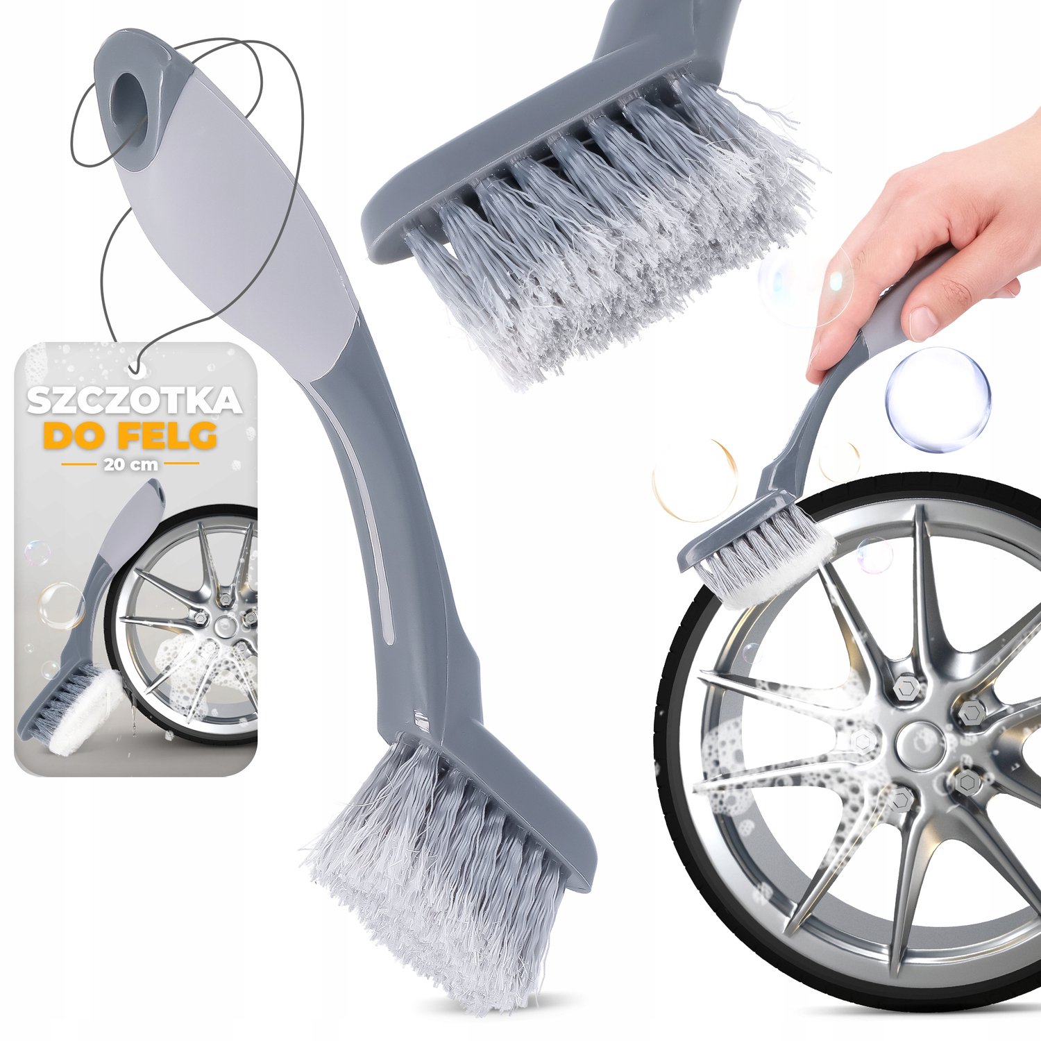 Autobanden Borstel - 20cm - Felgen & Oppervlakken Reinigen