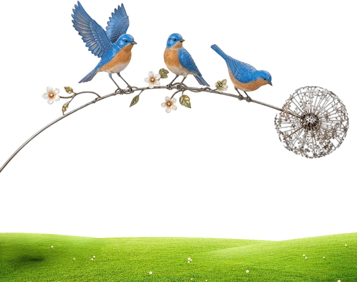 Decoratieve Tuin Stakes Dieren Op Een Tak Metalen Sculptuur Decor
