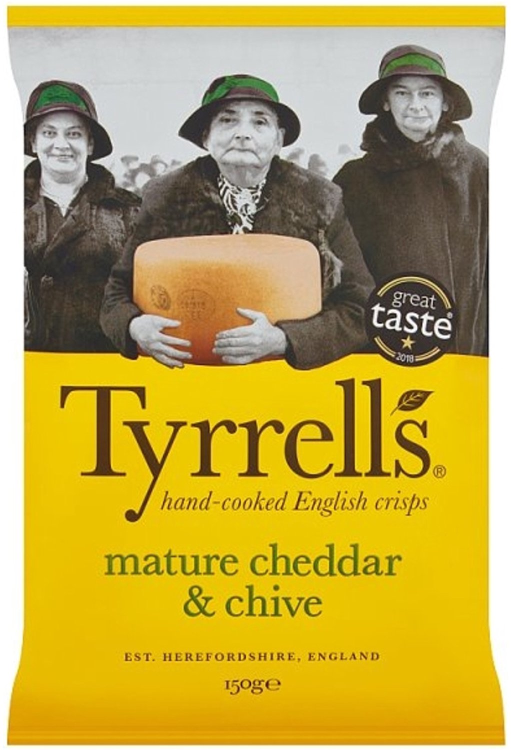 Tyrrells Crisps Mature Cheddar & Chive - Chips - 8 x 150 g