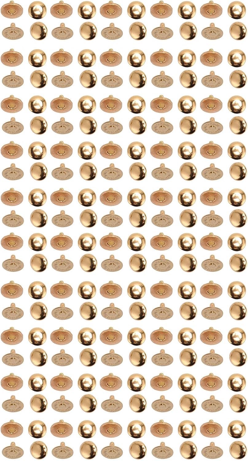50Set Magnetische Zaksluitingen Hoge Hardheid Legering Gladmakende Eenvoudige Bediening Magneetknoppen voor Broeken Jassen Tas (Gold)