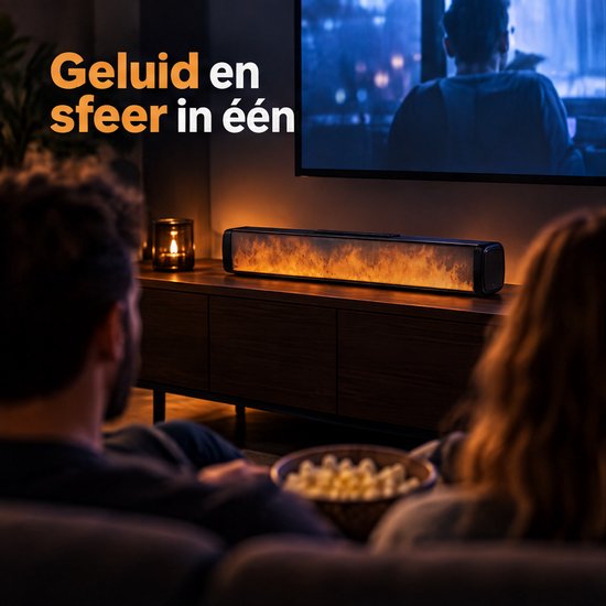 Cheqo® Bluetooth Speaker - Party Speaker - Speaker met Verlichting - Draadloze Speaker - Draagbare Speaker - RGB Speaker - Muziek Box - Bluetooth Soundbar - Oplaadbare Speaker - Speaker met Vlammeneffect - Soundbar voor TV - PC Speaker — afbeelding 2