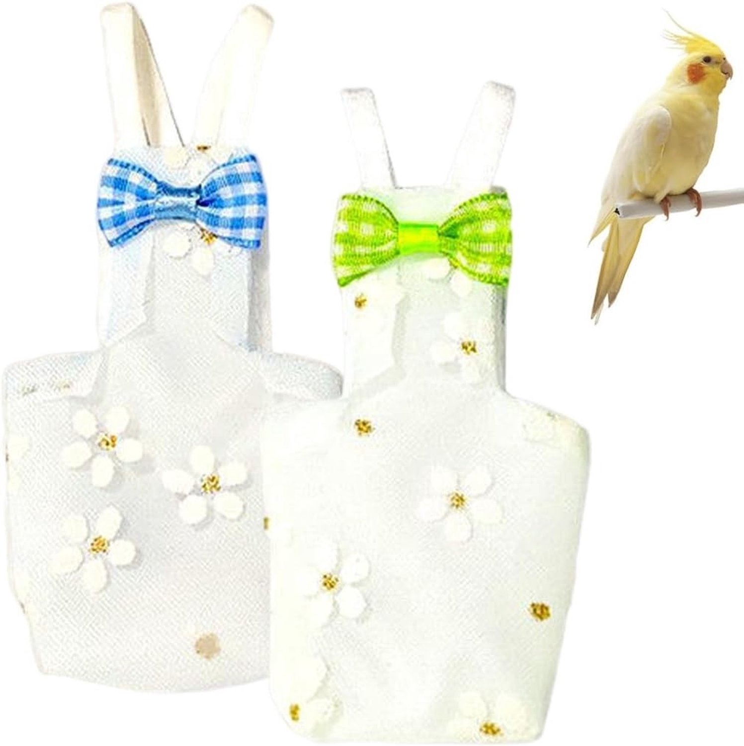 Set van 2 Herbruikbare Luiers voor Papegaaien - Zachte Luiers voor Parkieten, Cockatiels en Kanaries