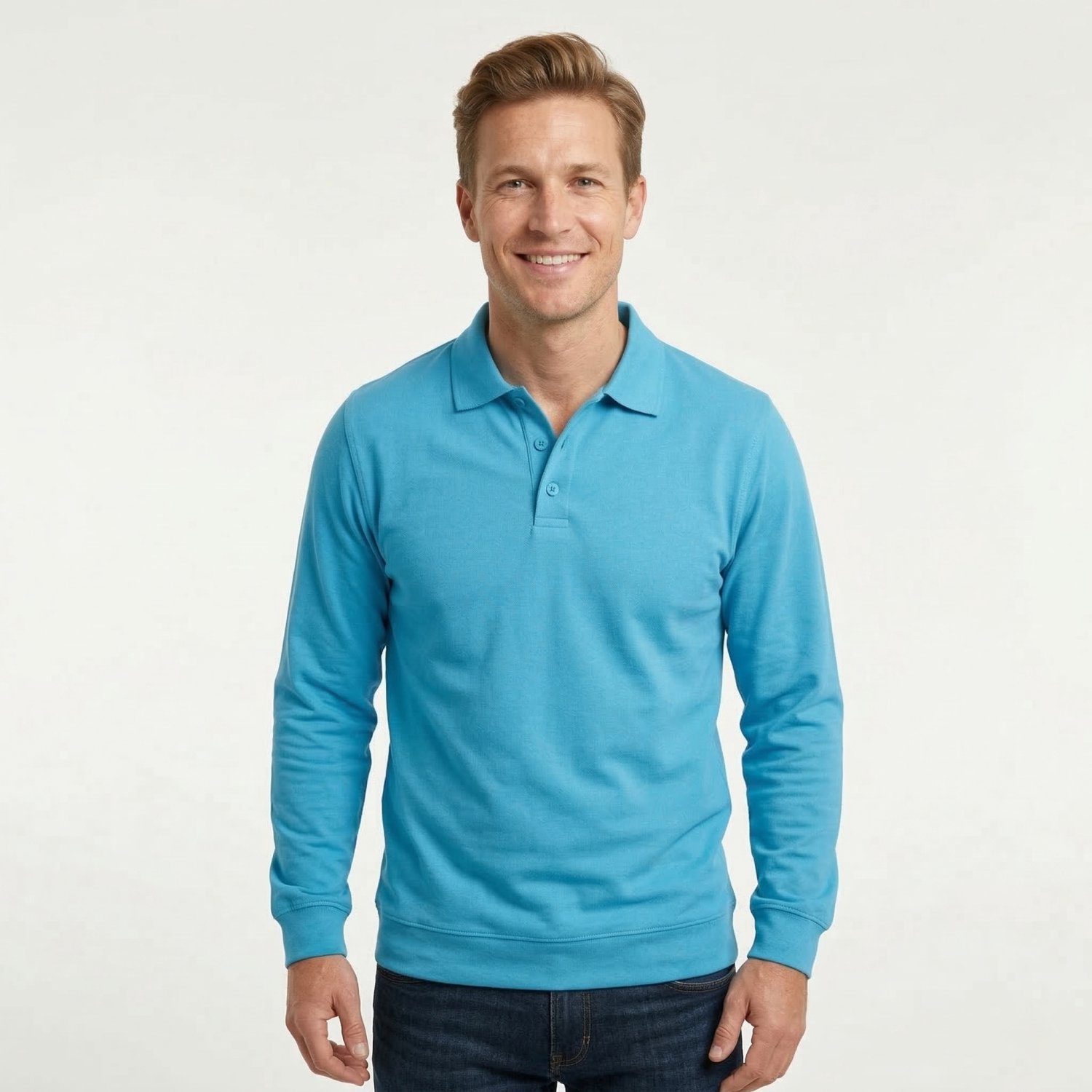Santino Robin Polo Sweater lange mouw - Antraciet - L