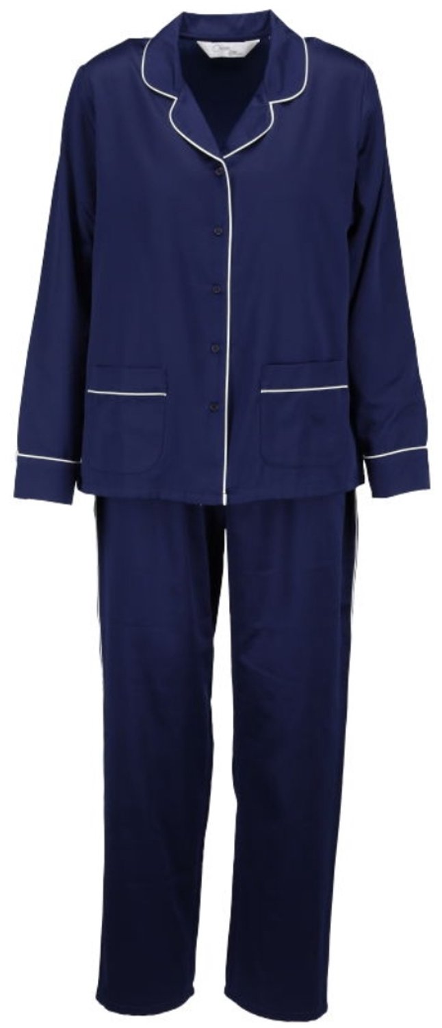 Ringella Satijnen dames pyjama nachtblauw Ringella - Blauw - Maat - 36