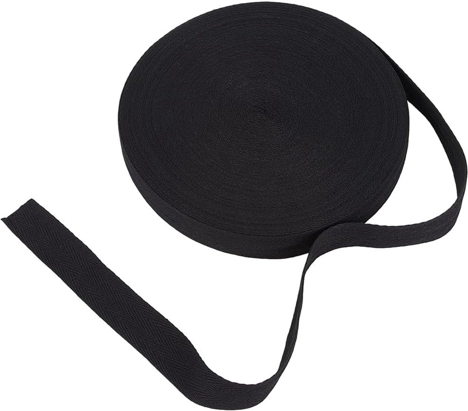 40 m 25mm Schwarzes Köperband Fischgrätmuster Schrägband Kantenband Gewebtes Weiches Band Aus Baumwollmischgewebe Rolle Zum Nähen Basteln Heimdeko Geschenkverpackungen