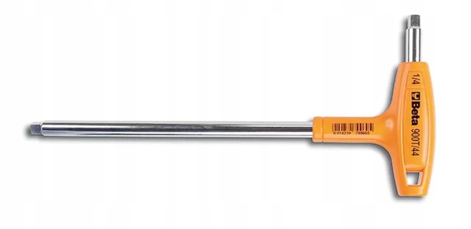 Haakse inbussleutel 1/4" met handvat en vierkante aansluiting
