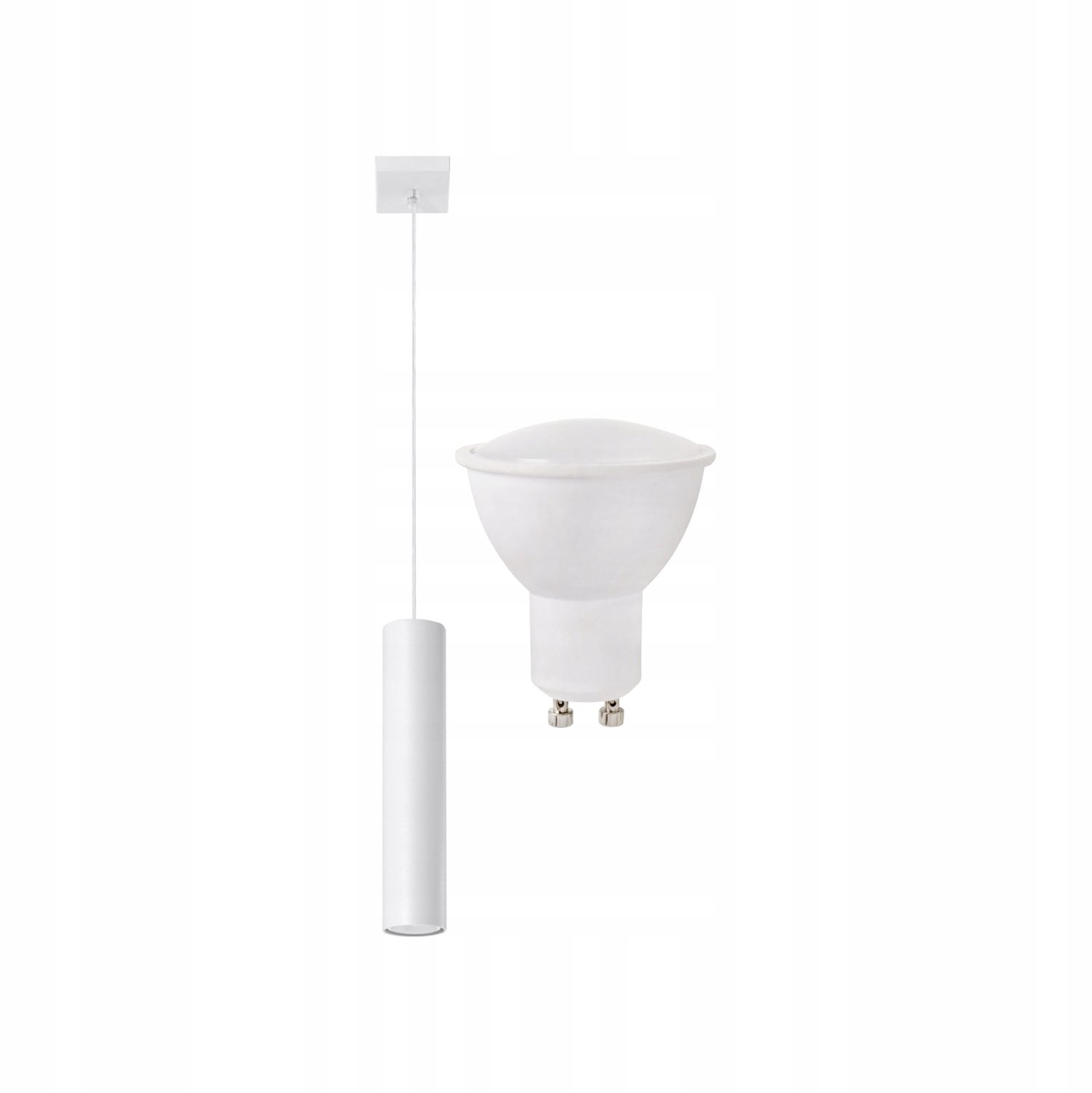 BELLIX Witte Minimalistische Tuba Hanglamp - Stijlvol & Modern