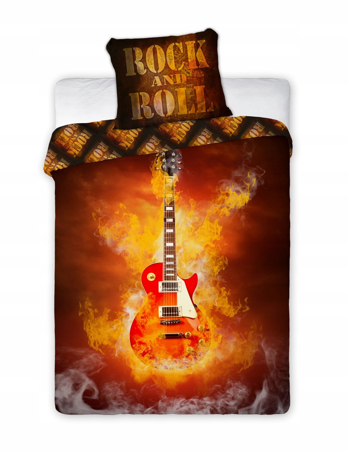 Dekbedovertrek Gitaar 140 x 200 cm - 70 x 90 cm - polyester
