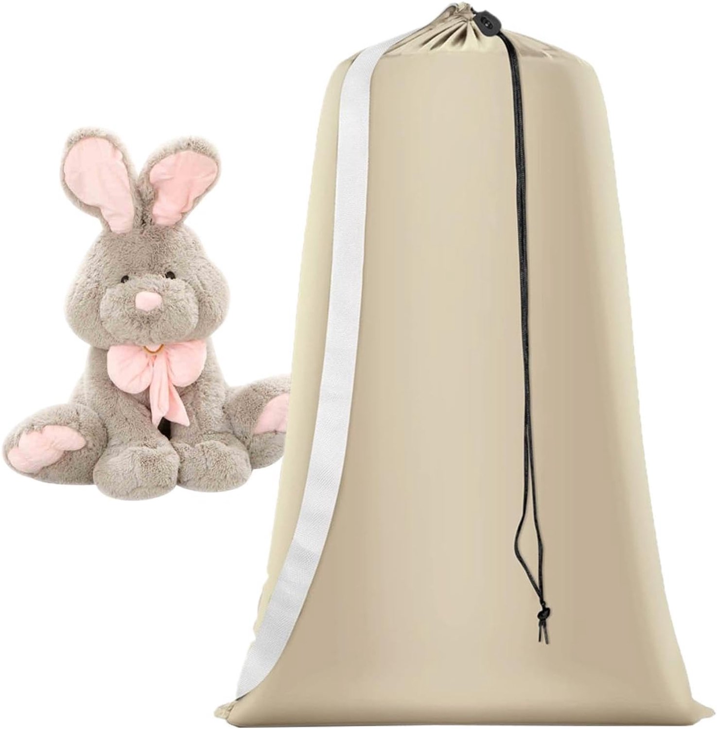 Draagbare Wasbare Nylon Organizer met Trekkoord, Beige