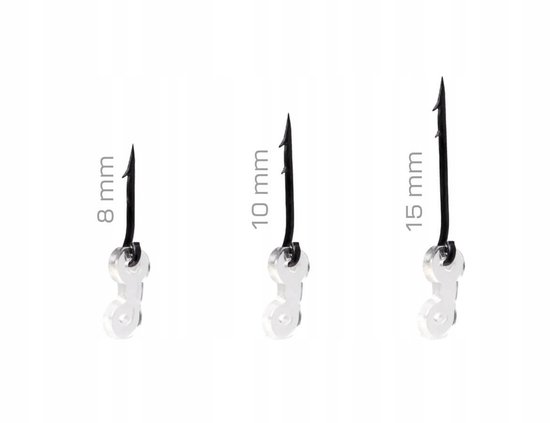 Merkloos Bait Spike met Siliconen Lus - 15mm L (10 stuks) — afbeelding 3